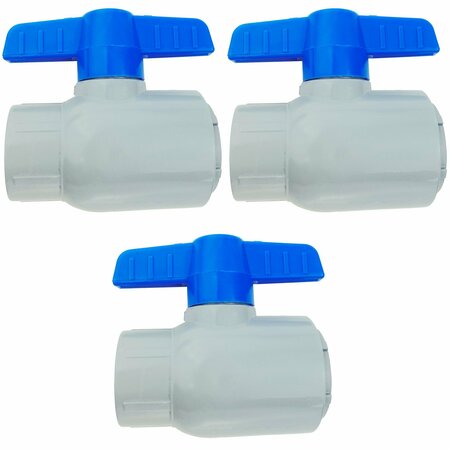 AMERICAN BUILT PRO Ball valve 3/4 in. Slip x Slip CPVC Schedule 80, 3PK BVCP075-P3